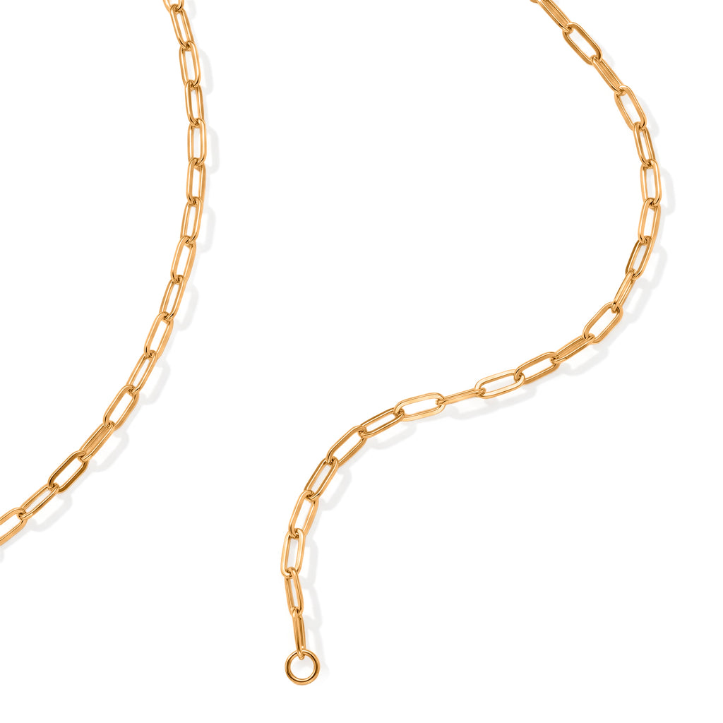 9K Yellow Gold Paperclip Chain (Size - 24) with Lobster Clasp_8596957_2