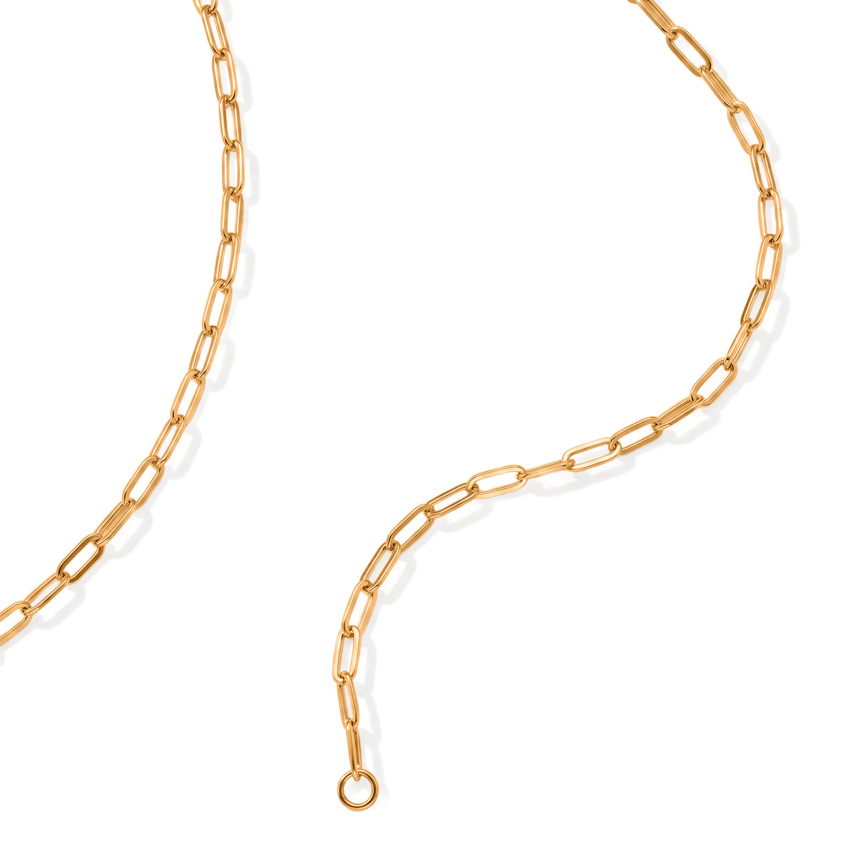 9K Yellow Gold Paperclip Chain (Size - 24) with Lobster Clasp 8596957 2