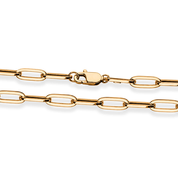 Italian Made- 9K Yellow Gold Paperclip Necklace (Size - 24). Gold Wt 12.75 Gms 8596966 2