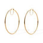 Limited Edition- 9K Yellow Gold Hoop Earring with Clasp, Gold Wt. 3.00 Gms_8596968