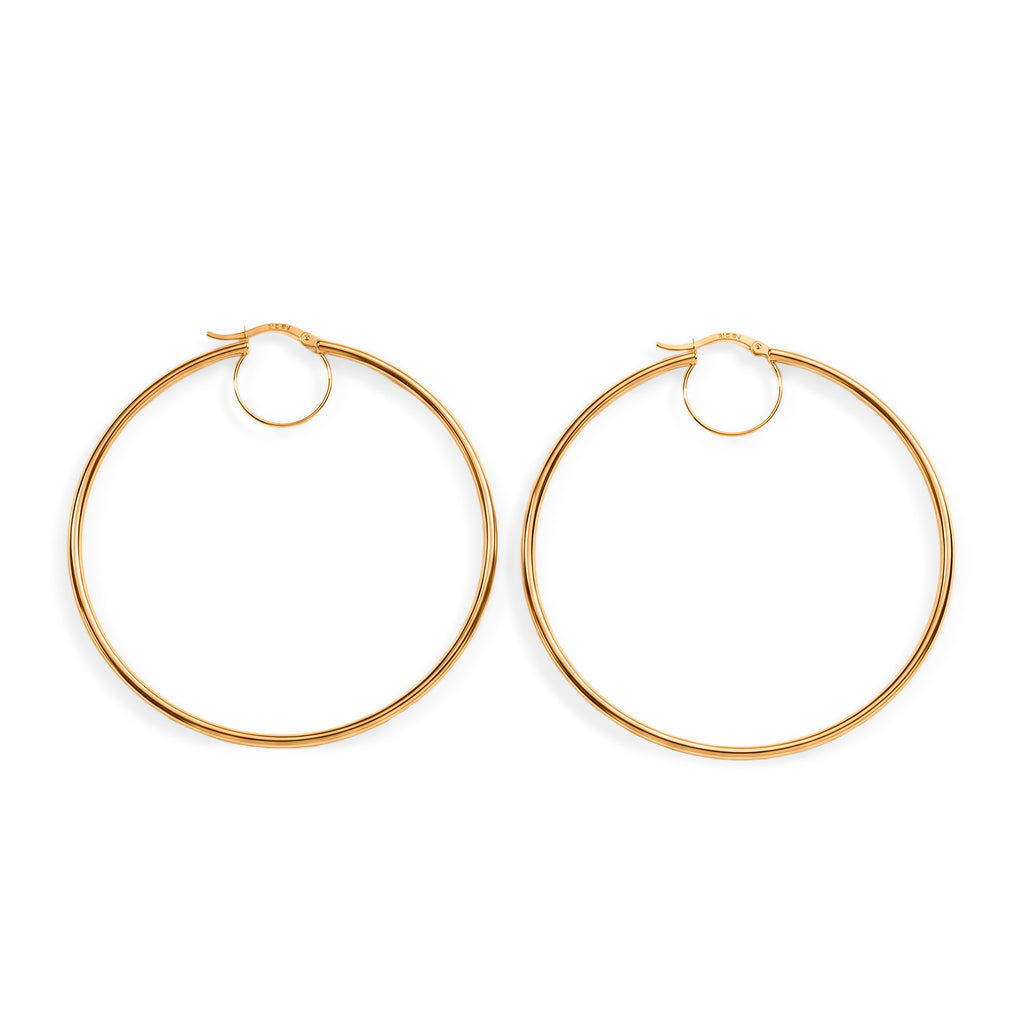 Limited Edition- 9K Yellow Gold Hoop Earring with Clasp, Gold Wt. 3.00 Gms_8596968_1