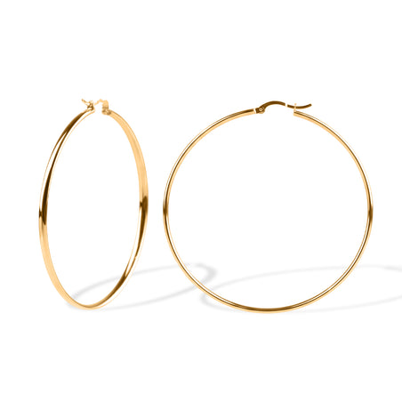 STATEMENT OPPORTUNITY - 9K Yellow Gold Big Hoop Earring 3.15 gram V32545635 1