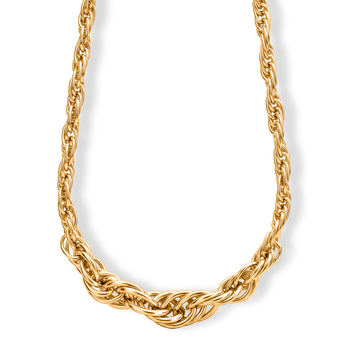 Maestro Collection- 9K Yellow Gold Graduated Fancy Necklace (Size - 20), Gold Wt. 7.50 Gms_8596988