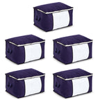 Patterned Storage Box (Size 60x41x34 cm) - Blue_8597274