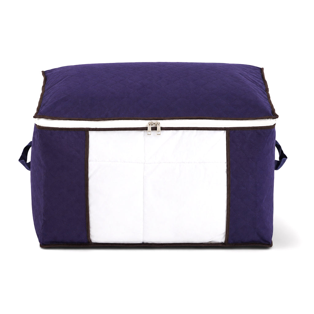 Patterned Storage Box (Size 60x41x34 cm) - Blue_8597274_1