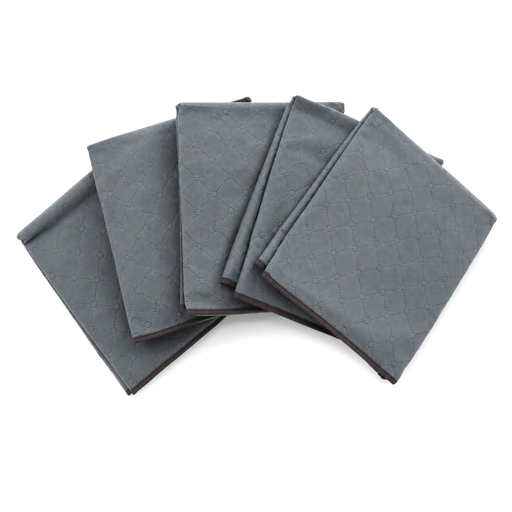 Set of 5 Large Capacity Storage Bags with Zips (Size 60x41x34 cm) - Grey_8597275_2