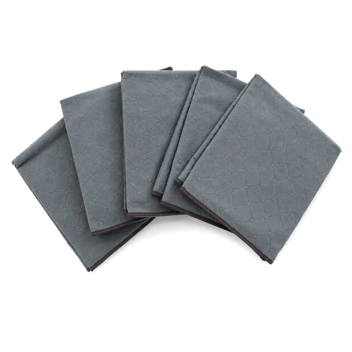 Set of 5 Large Capacity Storage Bags with Zips (Size 60x41x34 cm) - Grey V32637464 3
