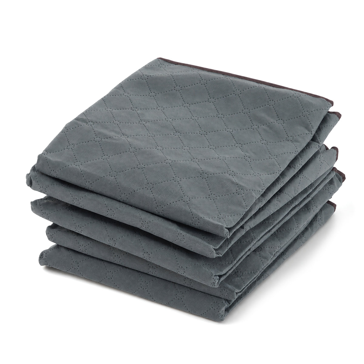 Set of 5 Large Capacity Storage Bags with Zips (Size 60x41x34 cm) - Grey V32637464 4