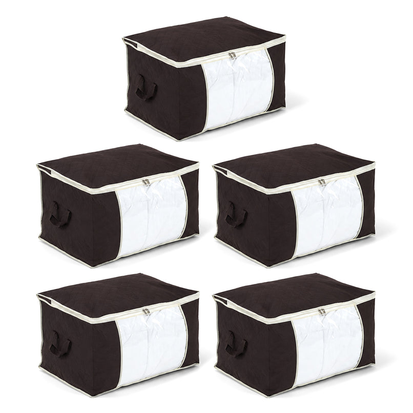 Patterned Storage Box (Size 60x41x34 cm) - Brown_8597276