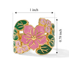 EverTrue - Flower Enameling Ring in Yellow Gold Tone_8597439_5