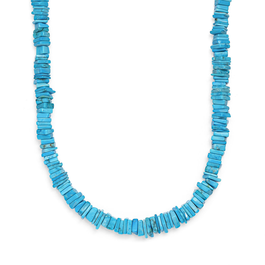 D'Joy - Turquoise Necklace (Size - 18+2 Ext) in Rhodium Overlay Sterling Silver 95.00 Ct._8597495_3