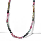 Multi-Tourmaline Necklace (Size - 18+2 Ext) in Rhodium Overlay Sterling Silver 55.00 Ct._8597496