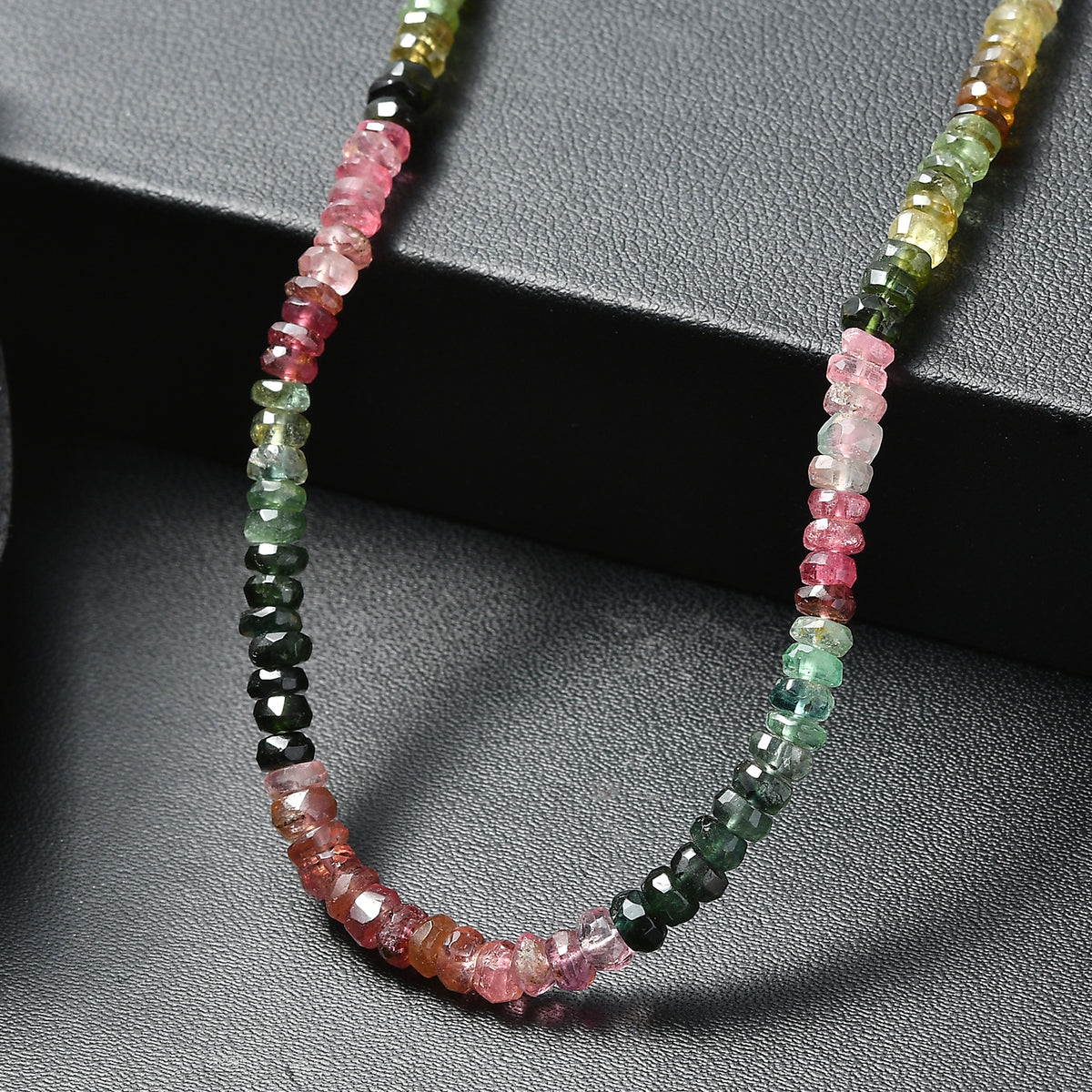 LIVE FROM BRAZIL SPECIAL - Multi-Tourmaline Necklace (Size - 18+2 Ext) in Rhodium Overlay Sterling Silver 55.00 Ct. V32528591 3