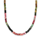 Multi-Tourmaline Necklace (Size - 18+2 Ext) in Rhodium Overlay Sterling Silver 55.00 Ct._8597496_3