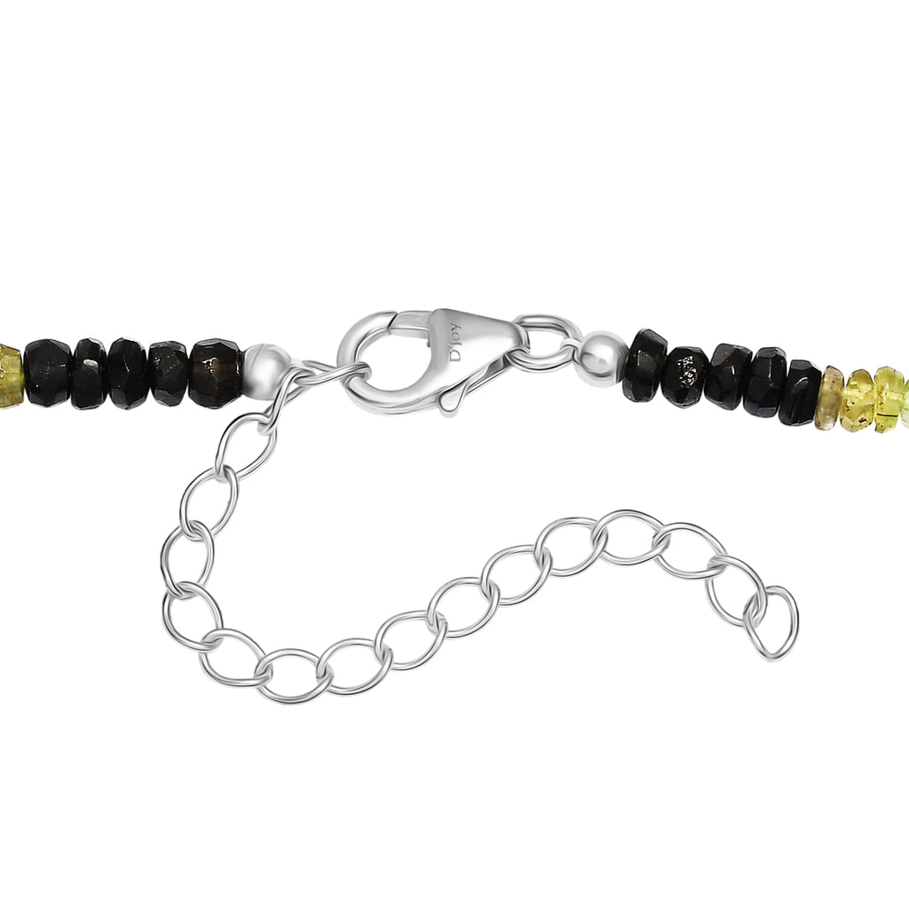 Multi-Tourmaline Necklace (Size - 18+2 Ext) in Rhodium Overlay Sterling Silver 55.00 Ct._8597496_4