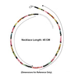 Multi-Tourmaline Necklace (Size - 18+2 Ext) in Rhodium Overlay Sterling Silver 55.00 Ct._8597496_5