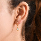Royal Bali Collection - D'Joy Moissanite Solitaire Lever Back Earring in 18K Vermeil Yellow Gold Plated Sterling Silver 2.00 Ct._8597532_1