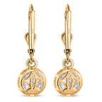 Royal Bali Collection - D'Joy Moissanite Solitaire Lever Back Earring in 18K Vermeil Yellow Gold Plated Sterling Silver 2.00 Ct._8597532_5