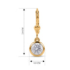 Royal Bali Collection - D'Joy Moissanite Solitaire Lever Back Earring in 18K Vermeil Yellow Gold Plated Sterling Silver 2.00 Ct._8597532_6