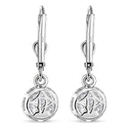 Royal Bali Collection - D'Joy Moissanite Solitaire Lever Back Earring in Rhodium Overlay Sterling Silver 2.00 Ct._8597533_5