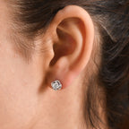 D'Joy Moissanite Solitaire Stud Push Post Earring in Rhodium Overlay Sterling Silver_8597539_1