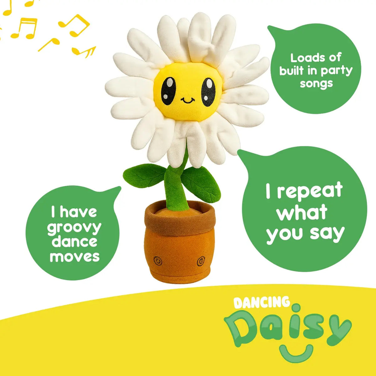Dancing Daisy Plush Toy (18x12x28cm) - White 8597646 1