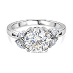 Royal Bali Collection - D'Joy Moissanite Ring in Rhodium Overlay Sterling Silver 2.10 Ct._8597985