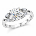 Royal Bali Collection - D'Joy Moissanite Ring in Rhodium Overlay Sterling Silver 2.10 Ct._8597985_3
