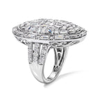Royal Bali Collection - D'Joy Moissanite Ring in Rhodium Overlay Sterling Silver 3.30 Ct._8597999_3
