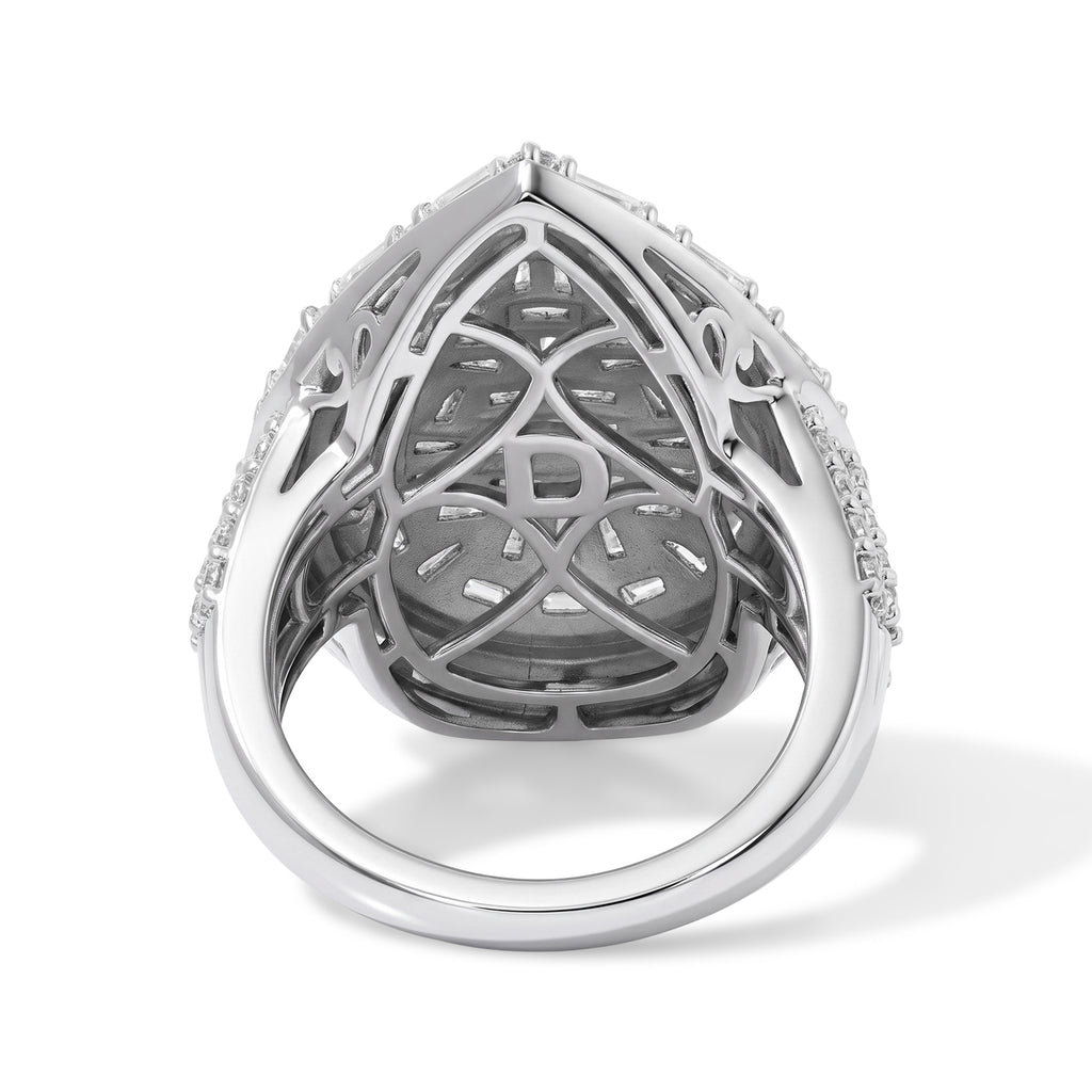 Royal Bali Collection - D'Joy Moissanite Ring in Rhodium Overlay Sterling Silver 2.90 Ct._8598008_4