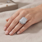 Royal Bali Collection - D'Joy Moissanite Ring in Rhodium Overlay Sterling Silver 4.00 Ct._8598017_1