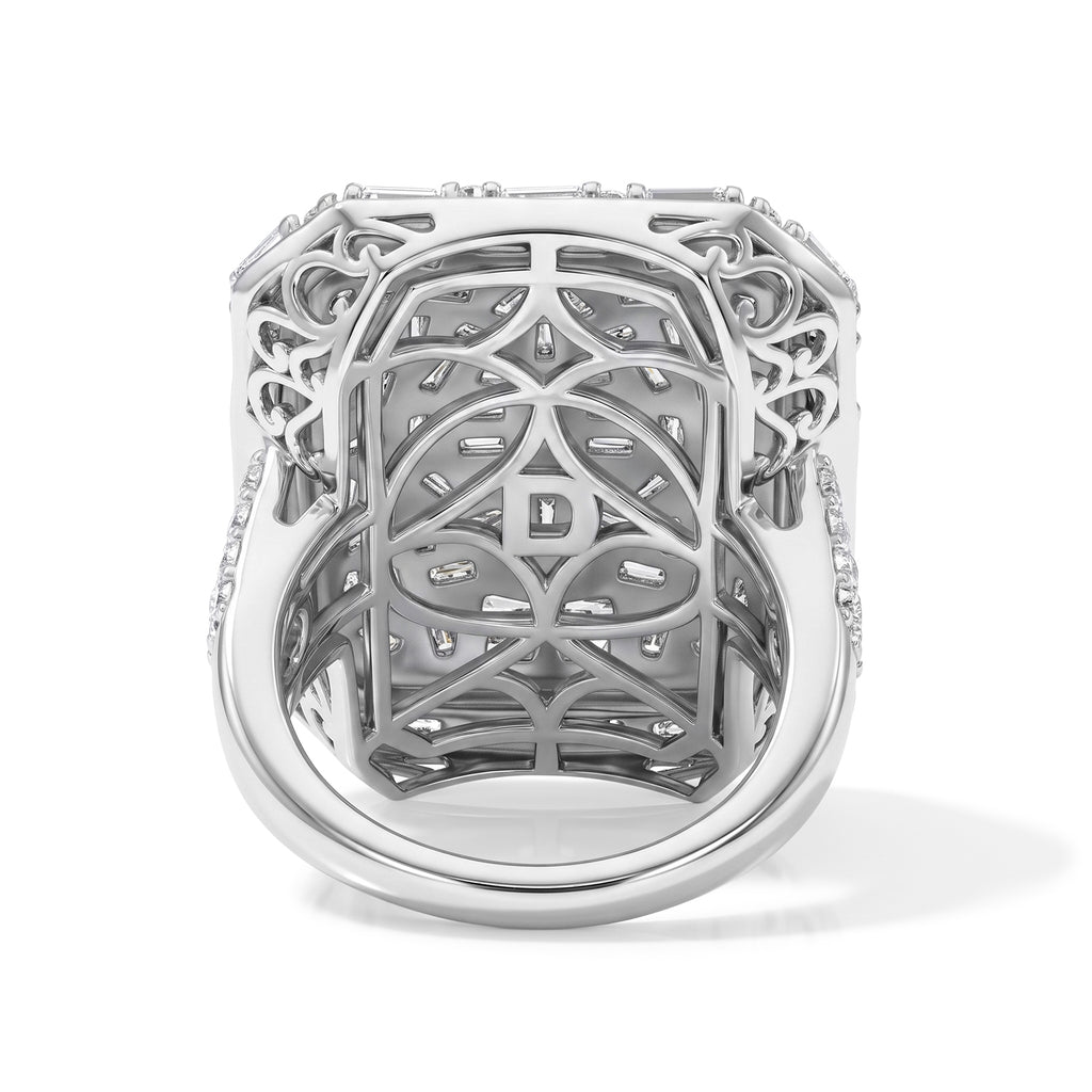 Royal Bali Collection - D'Joy Moissanite Ring in Rhodium Overlay Sterling Silver 4.00 Ct._8598017_4