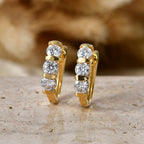 Royal Bali Collection - D'Joy Moissanite Hoop Earring with Clasp in 18K Vermeil Yellow Gold Plated Sterling Silver 1.40 Ct._8598204_2