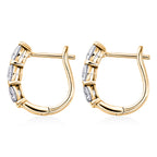 Royal Bali Collection - D'Joy Moissanite Hoop Earring with Clasp in 18K Vermeil Yellow Gold Plated Sterling Silver 1.40 Ct._8598204_3