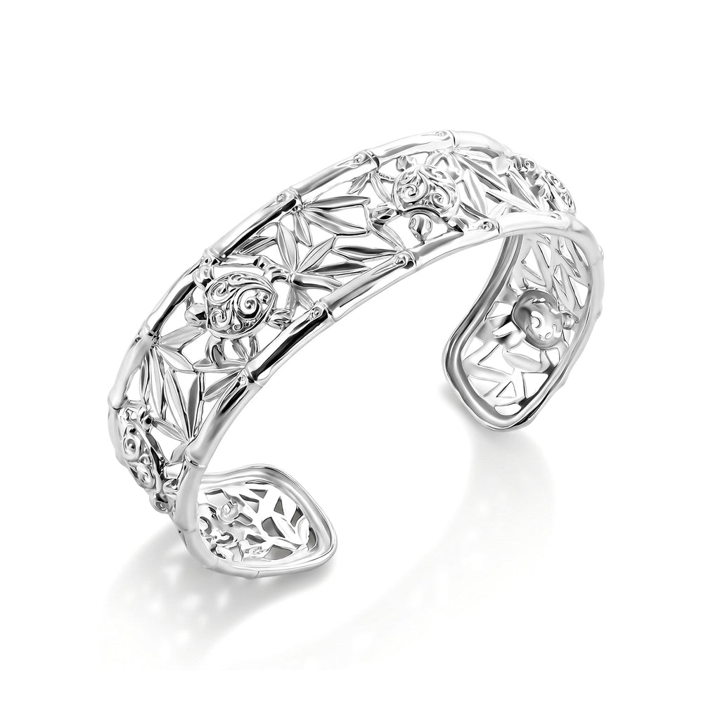 Royal Bali Collection - D'Joy Sterling Silver Cuff Bangle (Size - 7.5), Silver Wt. 26.20 Gms_8598531_3