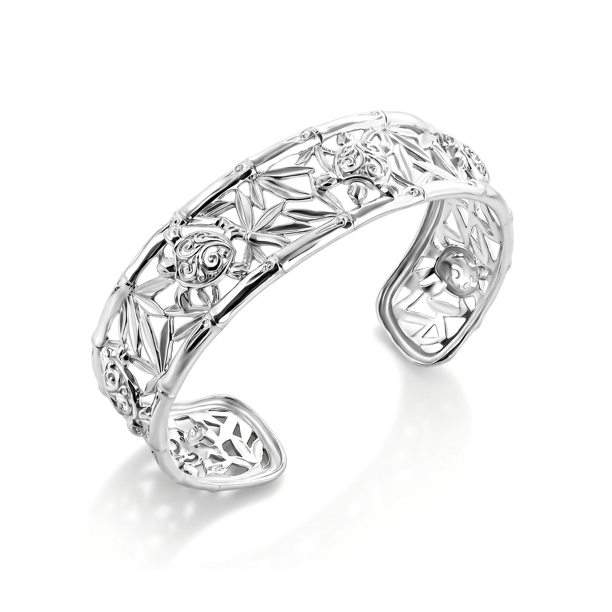 Royal Bali Collection - D'Joy Sterling Silver Cuff Bangle (Size - 7.5), Silver Wt. 26.20 Gms 8598531 3