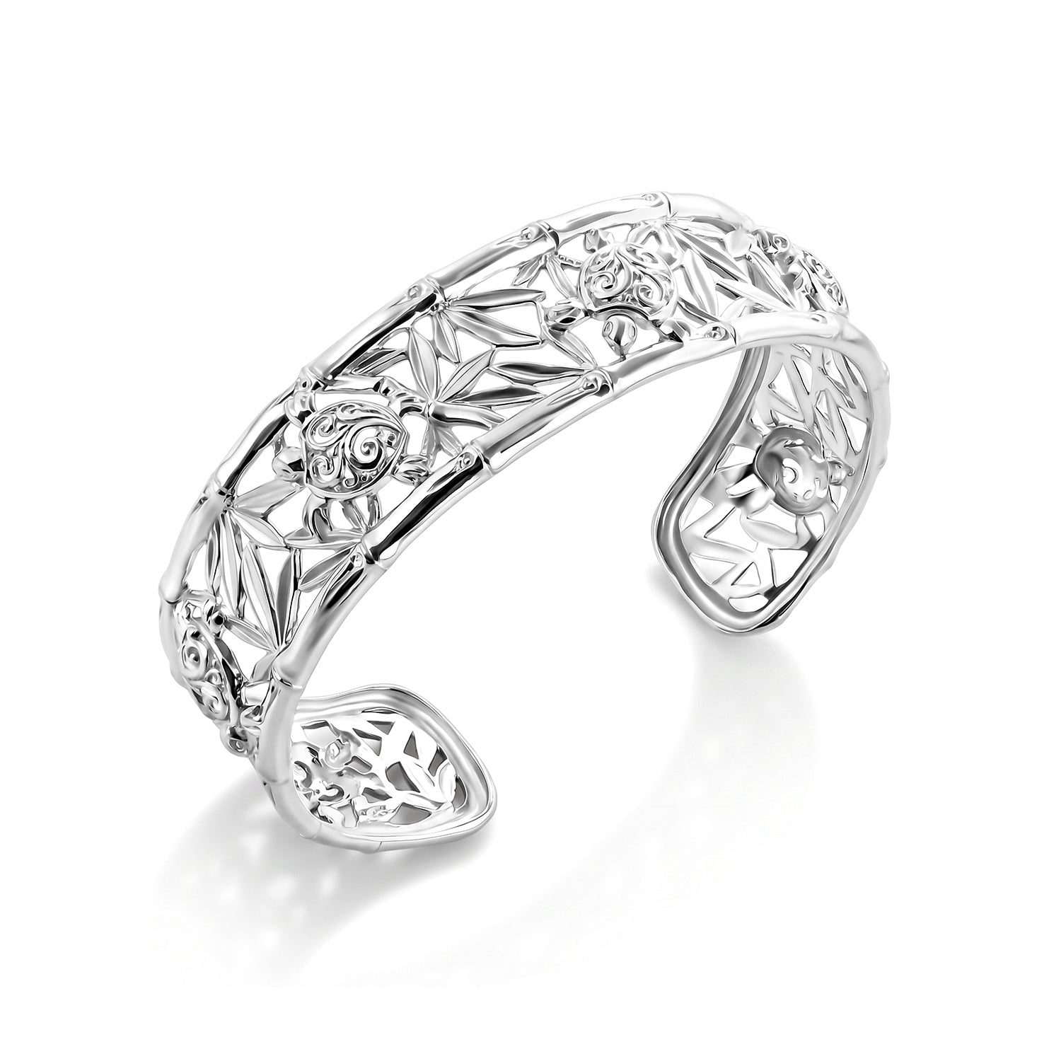 Royal Bali Collection - D'Joy Sterling Silver Cuff Bangle (Size - 7.5), Silver Wt. 26.20 Gms 8598531 3