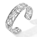 Royal Bali Collection - D'Joy Sterling Silver Cuff Bangle (Size - 7.5), Silver Wt. 25.80 Gms_8598532_3