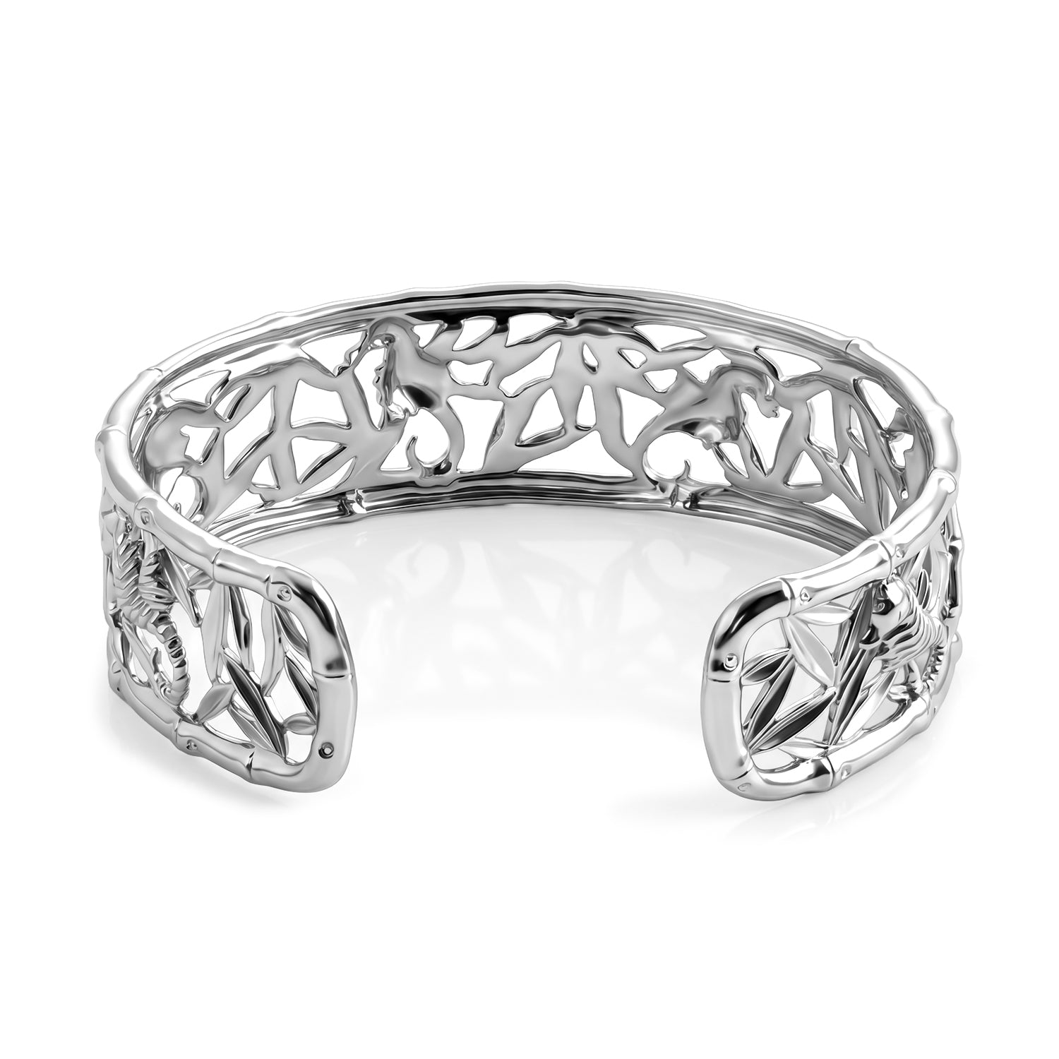 Royal Bali Collection - D'Joy Sterling Silver Cuff Bangle (Size - 7.5), Silver Wt. 25.80 Gms 8598532 5