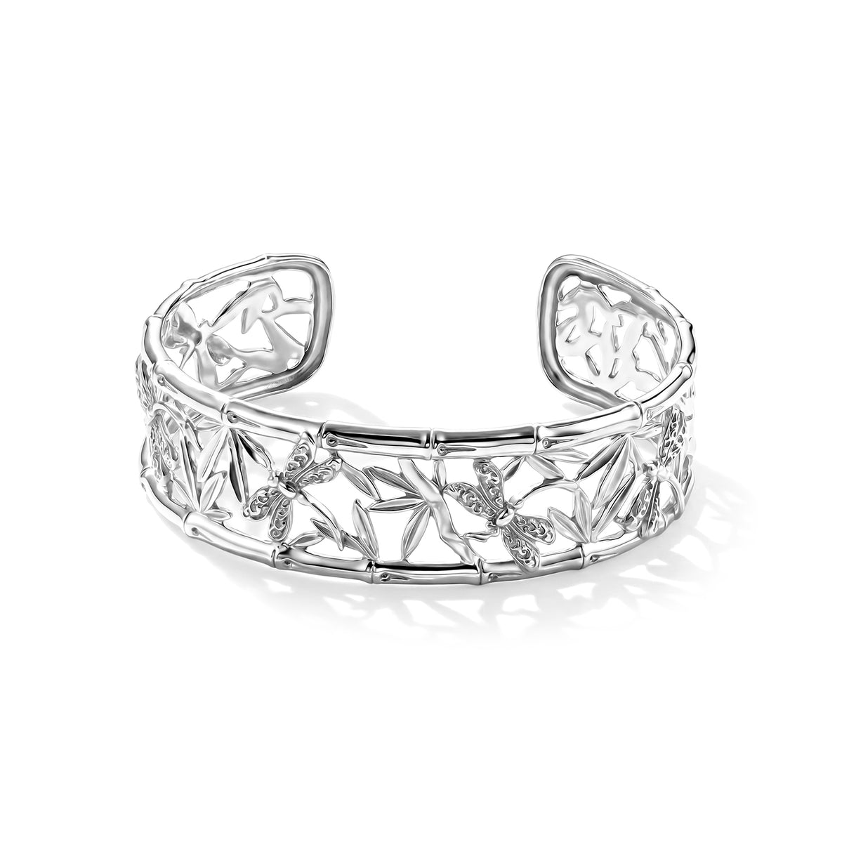 Royal Bali Collection - D'Joy Sterling Silver Cuff Bangle (Size - 7.5), Silver Wt. 24.80 Gms 8598533 0