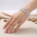 Royal Bali Collection - D'Joy Sterling Silver Cuff Bangle (Size - 7.5), Silver Wt. 24.80 Gms_8598533_2