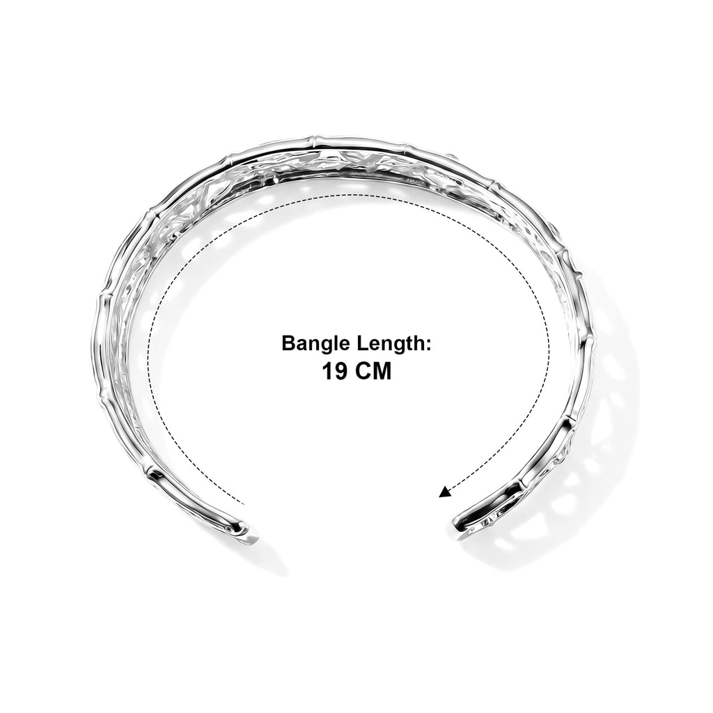 Royal Bali Collection - D'Joy Sterling Silver Cuff Bangle (Size - 7.5), Silver Wt. 24.80 Gms_8598533_5