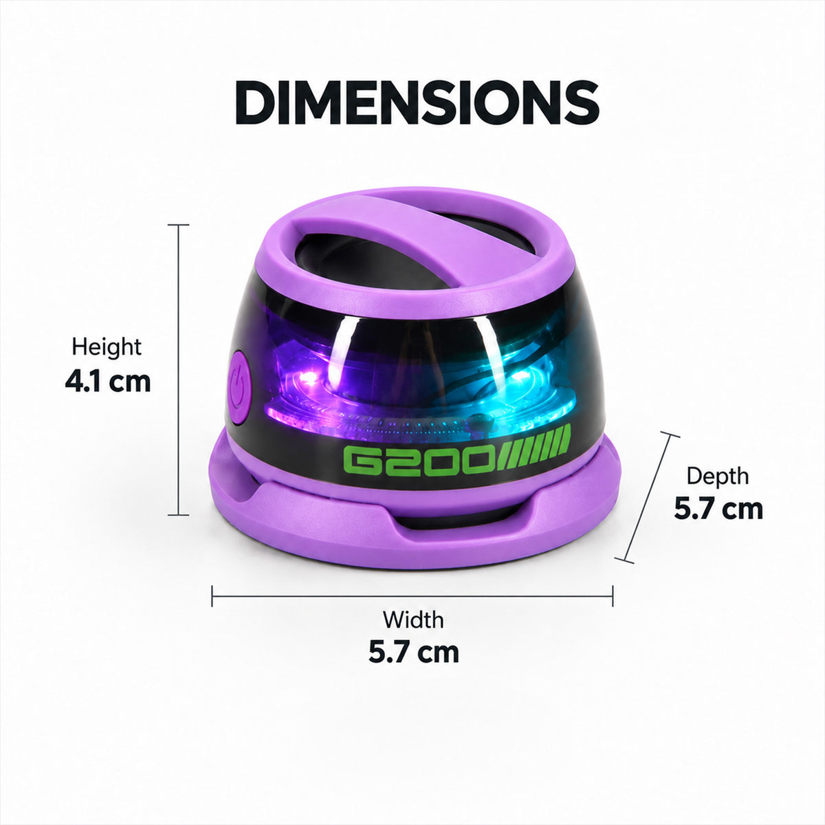 Magnetic Bluetooth 5.3 Speaker with RGB LED Lights &amp; TWS - Purple 8598659 7