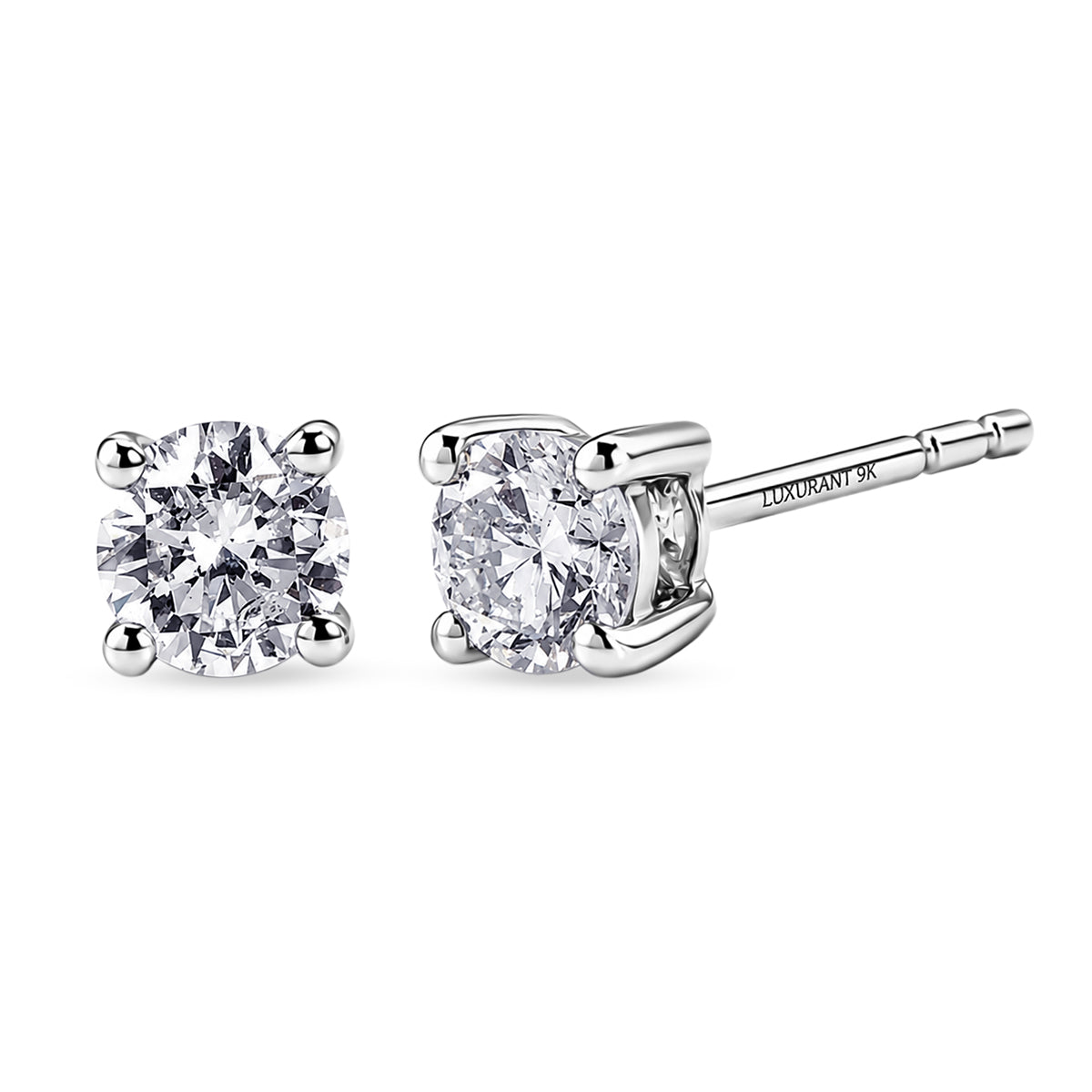 LUXURIANT Lab Grown Diamond Solitaire Stud Earrings 8598996 0