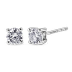Luxuriant - 9K White Gold SGL Certified Lab Grown Diamond (SI/G-H) Solitaire Stud Push Post Earring 0.50 Ct._8598996