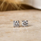 Luxuriant - 9K White Gold SGL Certified Lab Grown Diamond (SI/G-H) Solitaire Stud Push Post Earring 0.50 Ct._8598996_2
