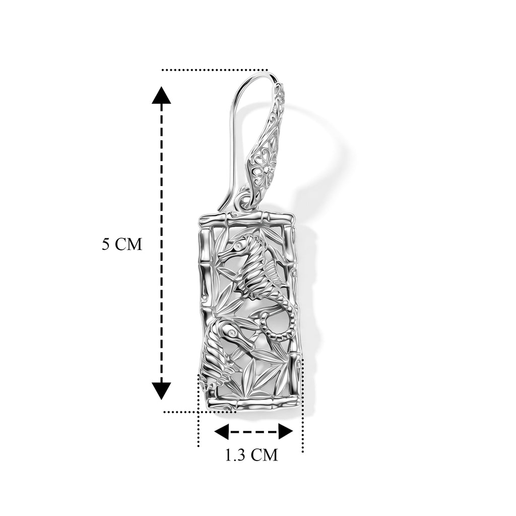 Royal Bali Collection - D'Joy Sterling Silver Seahorse Earring with Hook_8599076_4