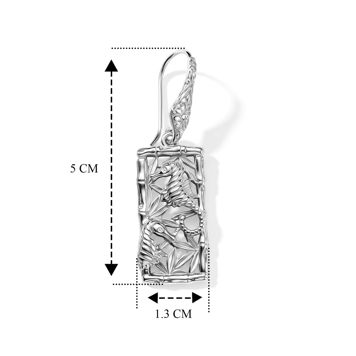 Royal Bali Collection - D'Joy Sterling Silver Seahorse Earring with Hook 8599076 5