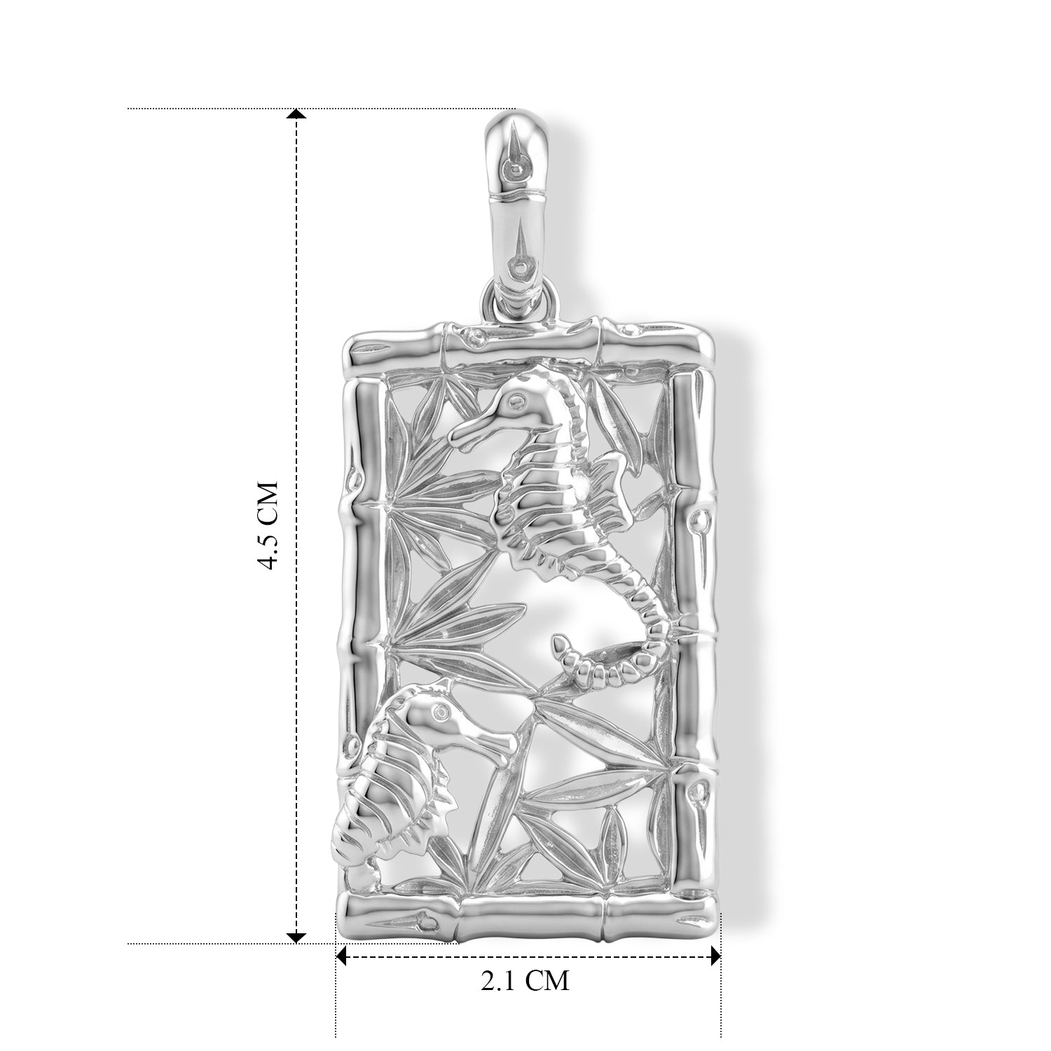 D'Joy Sterling Silver Seahorse Pendant V32516418 6
