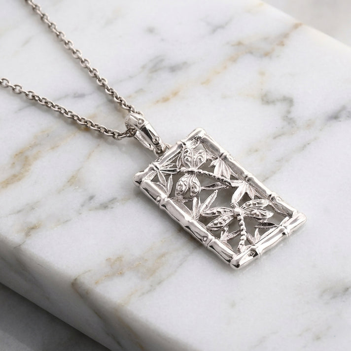 D'Joy Sterling Silver Dragonfly Pendant 8599136 2